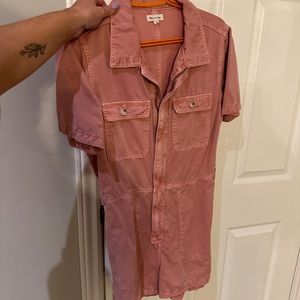 Vici Pink Denim Romper